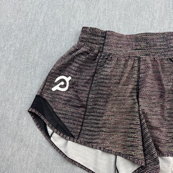 Lululemon Shorts Womens 4 Pink Stripe Lined Hotty Hot Short Ii Stretch Yoga‎ Gym - Picture 3 of 12
